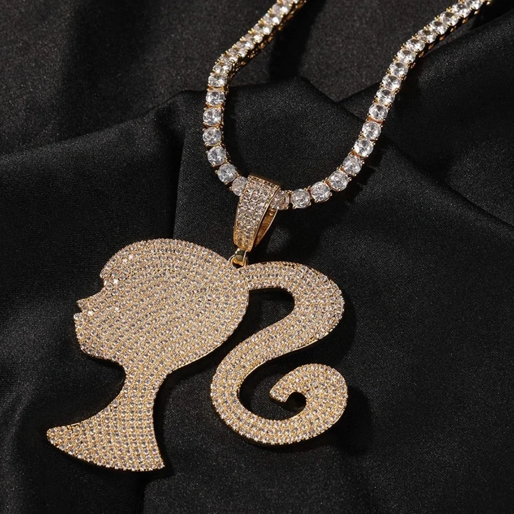 Barbie Gold Pendant Necklace 16inch